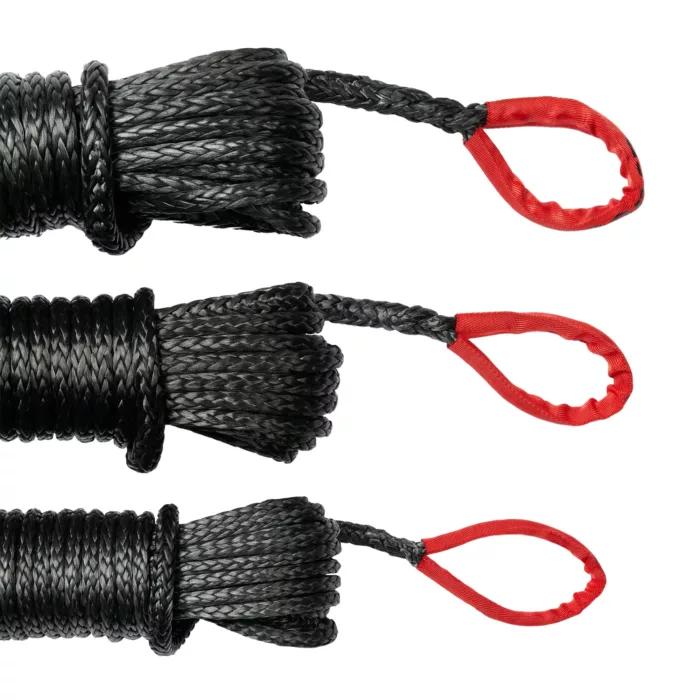 9,500KG Black SaberPro 20M Winch Extension Rope w/Red Sheath Eyes - 20M - NEW - Image 3