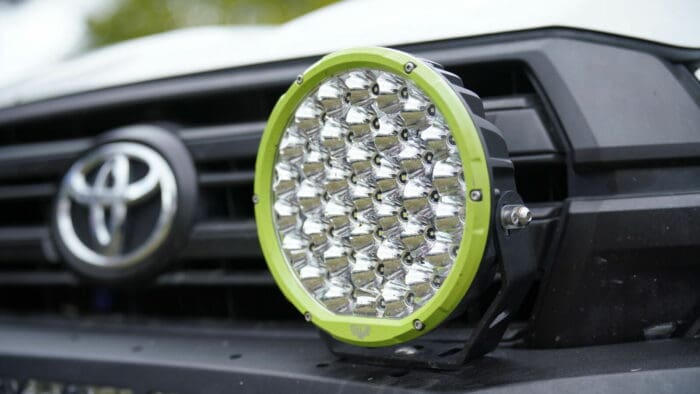 7" Round LED Driving Light (Green Bezel) - HULK 4x4 - Image 2