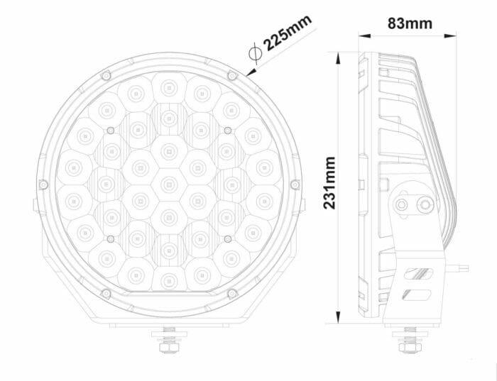 9" Round LED Driving Light PAIR - HULK 4x4 - Image 6